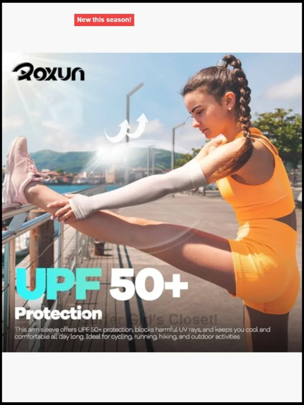 Arm Sleeves with Thumb Hole, UPF 50+ UV Sun Protection Compression Sleeves